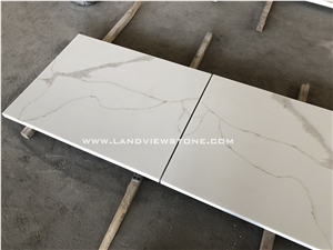 Luxury Calacatta Gold White Quartz Kichen Slab