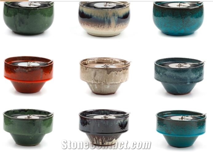 Tabletop Ethanol Ceramic Fire Bowl