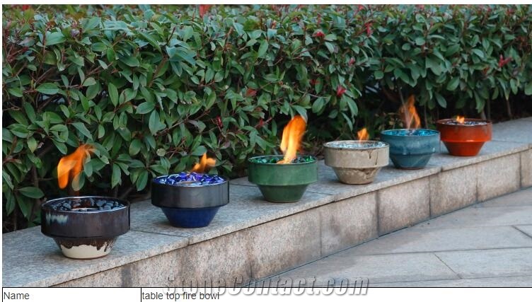Tabletop Ethanol Ceramic Fire Bowl