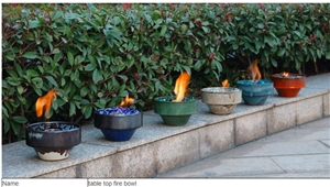 Tabletop Ethanol Ceramic Fire Bowl