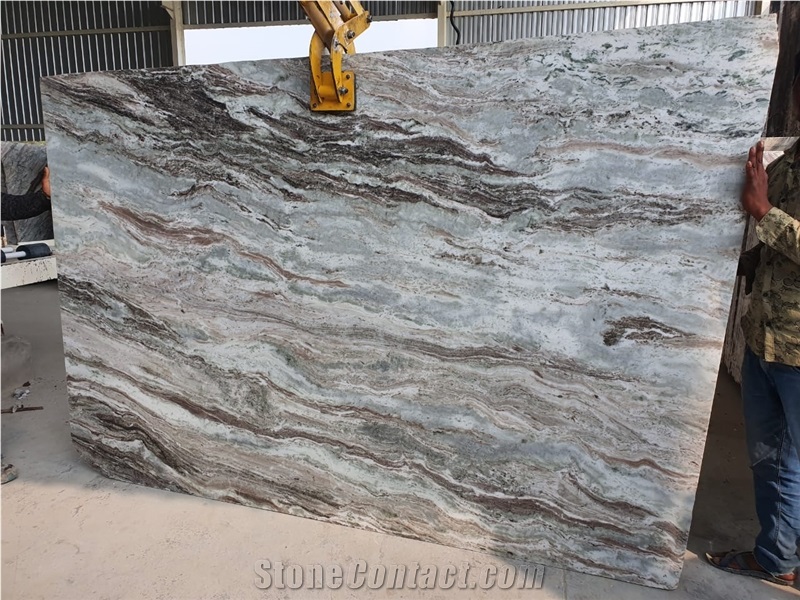 Fantasy Brown Fantasy Grey Marble Slabs