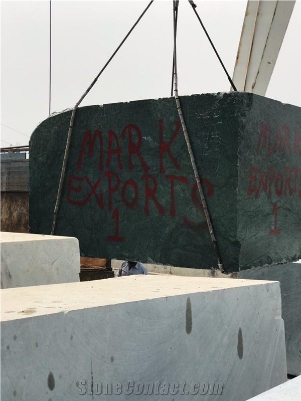 Verde Guatemala Marble Blocks, Forest Green Marble Blocks