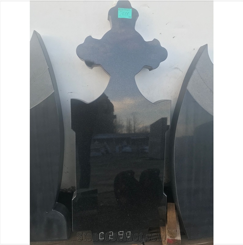 Granite Tombstone G1000, Absolute Black Granite Tombstone