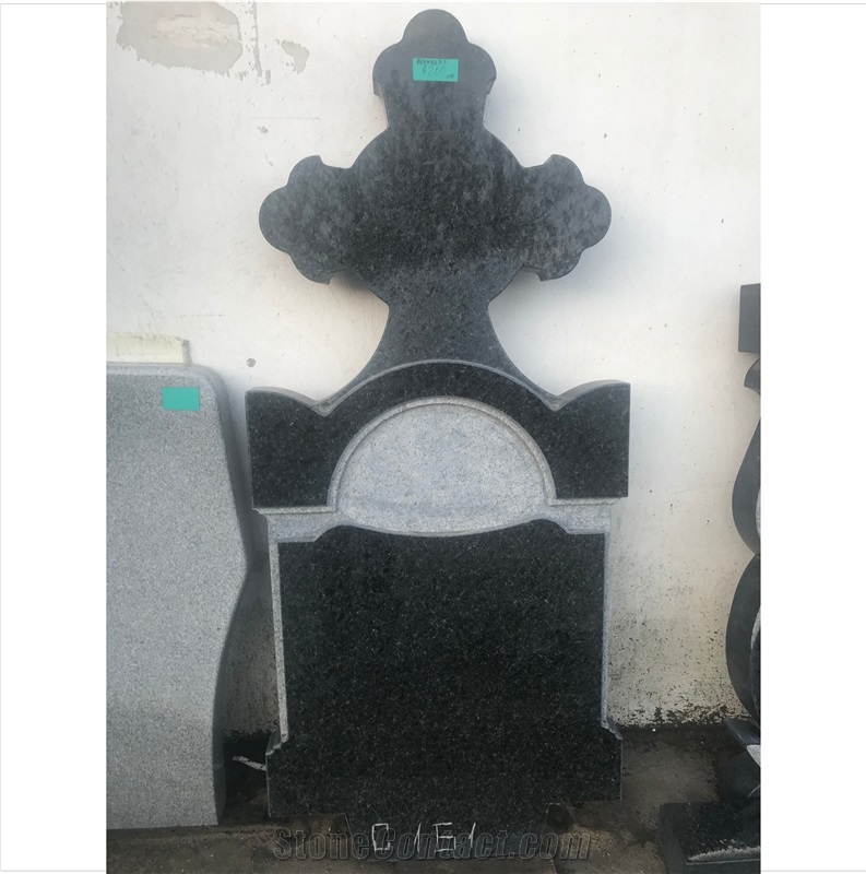 Granite Tombstone G1000, Absolute Black Granite Tombstone