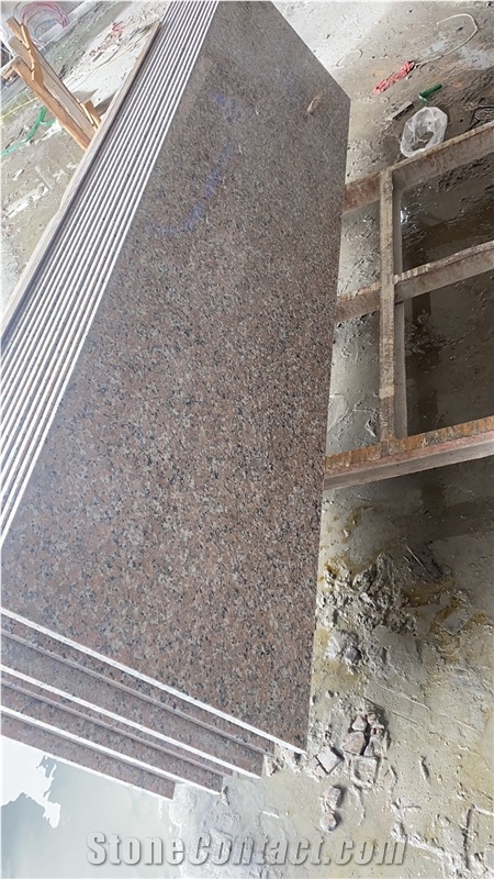 Imperial Red Granite Polished Slabs Flooring Tiles