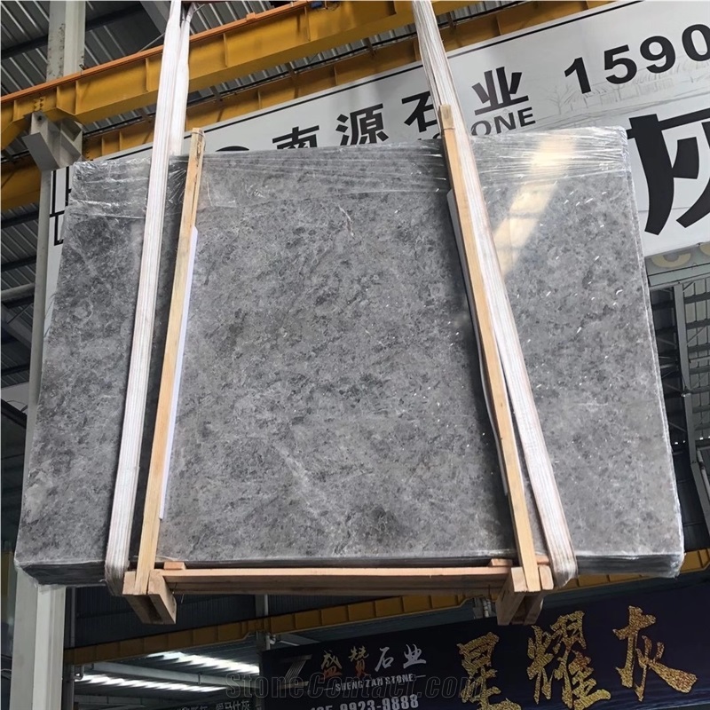 New Tundra Marble Slabs Blue Wall Applications