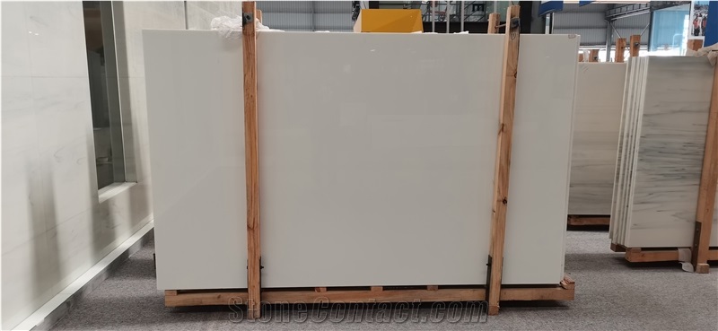 Pure White Nano Glass Stone Panels Big Slabs