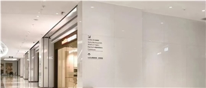 Pure White Nano Glass Stone Panels Big Slabs