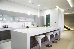 Pure White Nano Glass Stone Panels Big Slabs