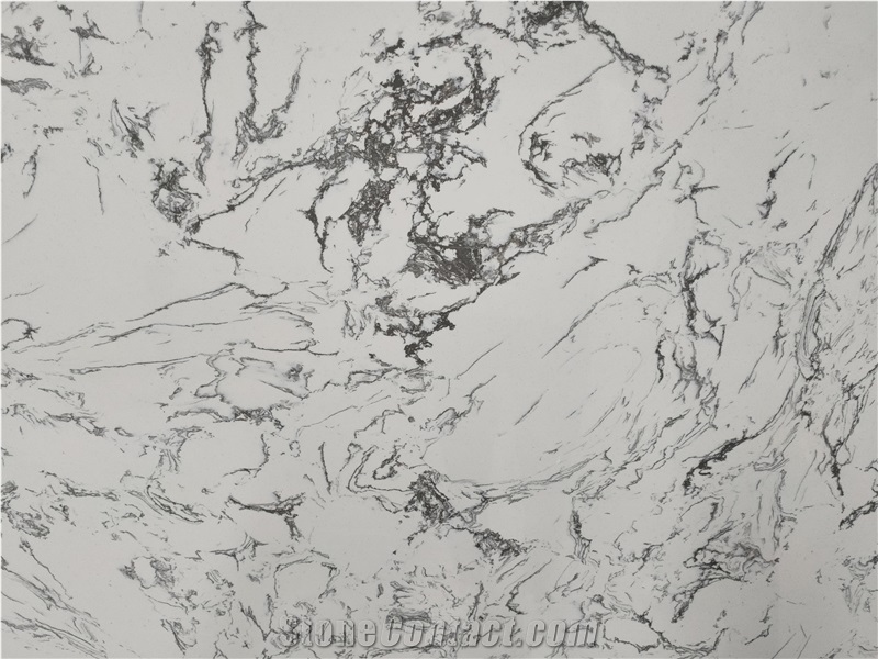 White Polished Artificial Marble Slabs Floor Tiles