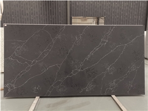 Black Artificial Quartz Stone for Indoor Tops