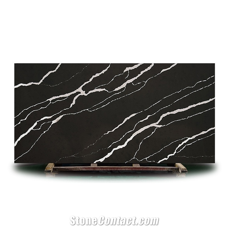 Black Quartz Slabs for Indoor Tops