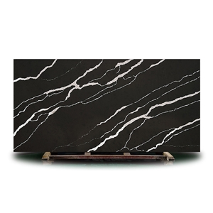 Black Quartz Slabs for Indoor Tops