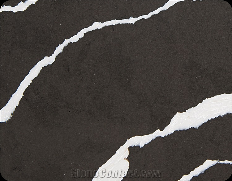 Black Quartz Slabs for Indoor Tops