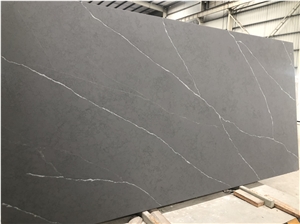 Calacatta Black Quartz Slabs for Indoor Tops