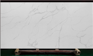 Polished White Quartz Slabs for Indoor Design