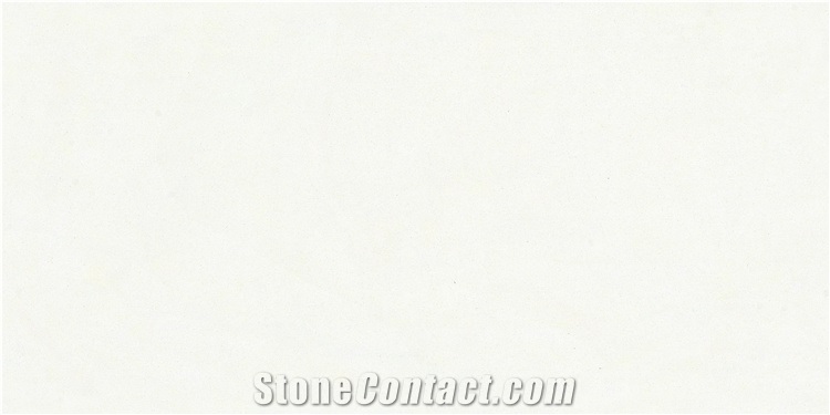 Single Color White Quartz Slabs for Countertop