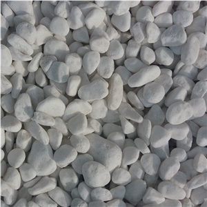 Factory Pebble White Color Pebble Tumbled Stone