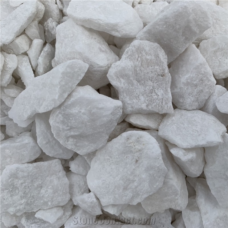 Factory Pebble White Color Pebble Tumbled Stone