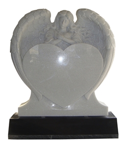 Angel Heart Shape Headstone Gravestone