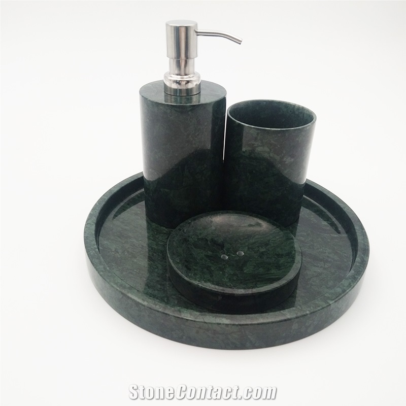 Marble Bathroom Sets- Dispenser, Toothbrush Holders, Soap Dish