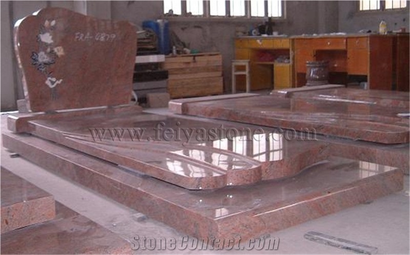 Red Granite Monument Tombstone Headstone