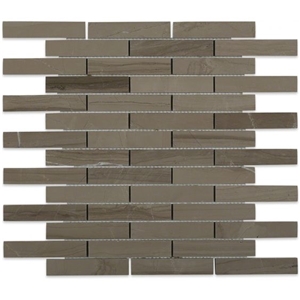 Brick Grey Marble Bathroom Floor Mosaic Tile