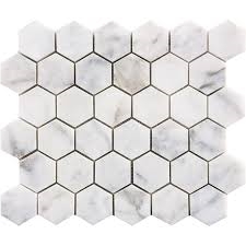 Calacatta Gold Marble Herringbone Wall Mosaic