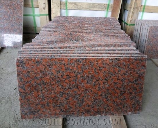 G562 Red 2cm Polished Granite Slabs Wall Tiles