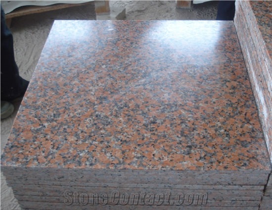 G562 Red 2cm Polished Granite Slabs Wall Tiles
