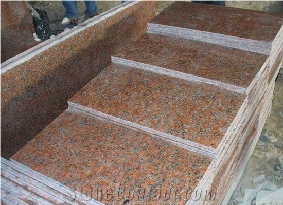 G562 Red 2cm Polished Granite Slabs Wall Tiles
