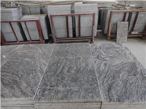 Juparana Light Grey Granite Stairs, Garden Steps