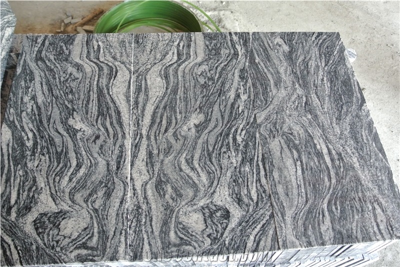 Juparana Light Grey Granite Stairs, Garden Steps
