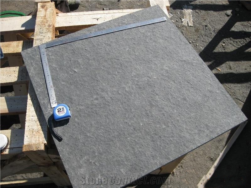 Mongolia Black Granite Flamed Slabs,Floor Tiles