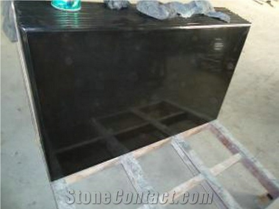 Mongolia Black Granite Slabs Floor Tiles