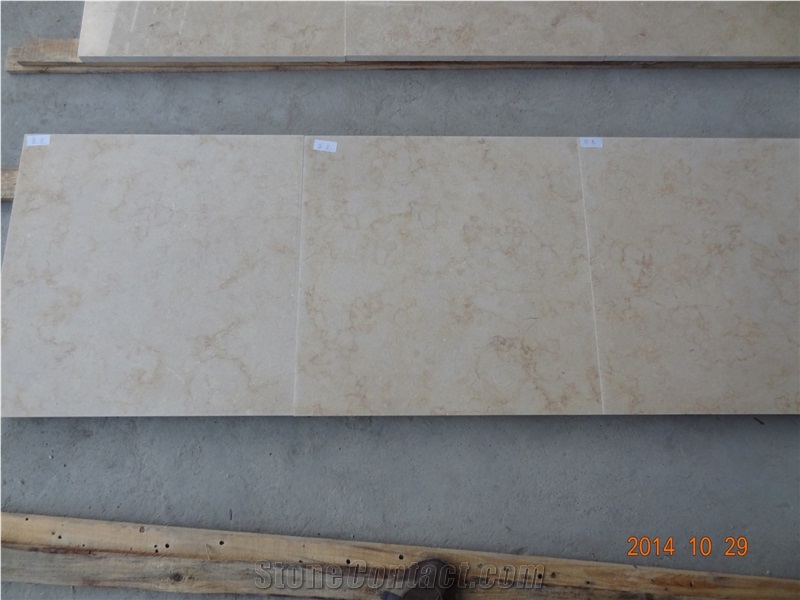 Sunny Beige Marble 2cm Slab Polished Bathroom Tile