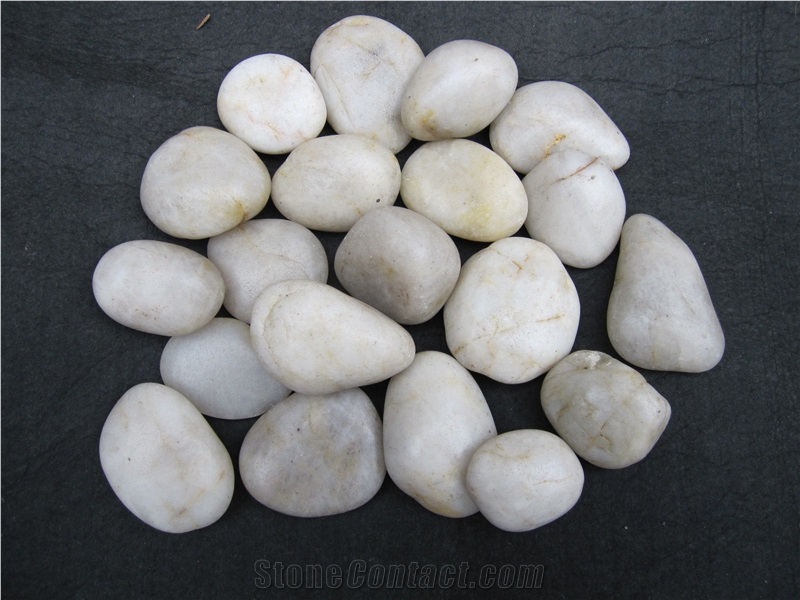 White Polished Pebble Stone