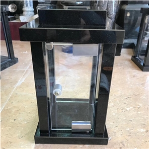 Absolute Black Granite Monumental Candle Lanterns