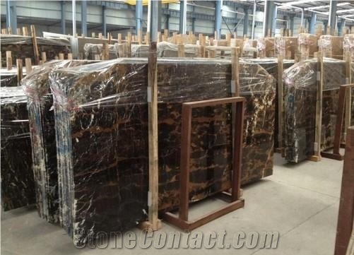 Af Portoro Marble Gold & Black Slab Tile Flooring