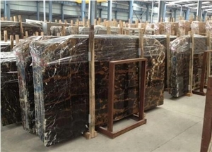 Af Portoro Marble Gold & Black Slab Tile Flooring