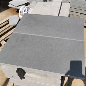 Black Honed Finish Basalt Flooring Tiles Stone