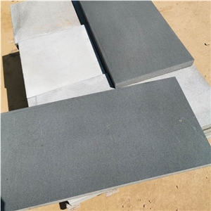 Black Honed Finish Basalt Flooring Tiles Stone