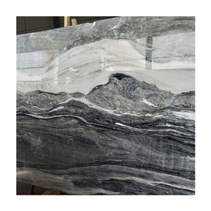 Blue Totem Grey Marble W White Vein Polished Slab Blue Totem Grey Marble W White Vein Polished Slab