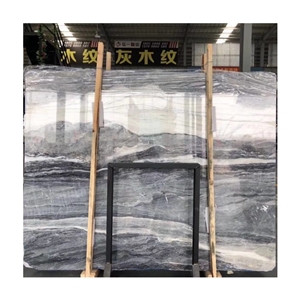 Blue Totem Grey Marble W White Vein Polished Slab