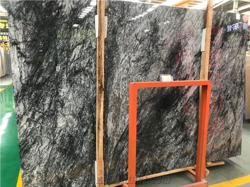 Brazil Elegant Agate Black Marble Slab Tile
