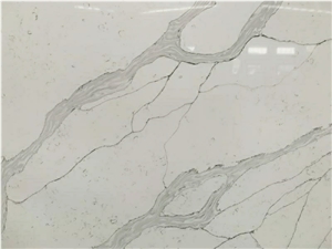 Calacatta White Artificial Quartz Slabs Tiles Wall Floor