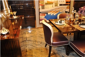 China Apollo Marble Beige Brown Slab Tile Floor Wall