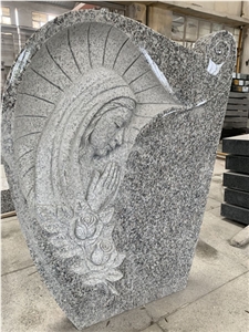 French Type Tombstone Granite Angel Monuments
