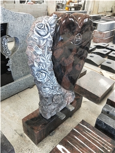Indian Aurora Granite Heart Tombstone Monuments
