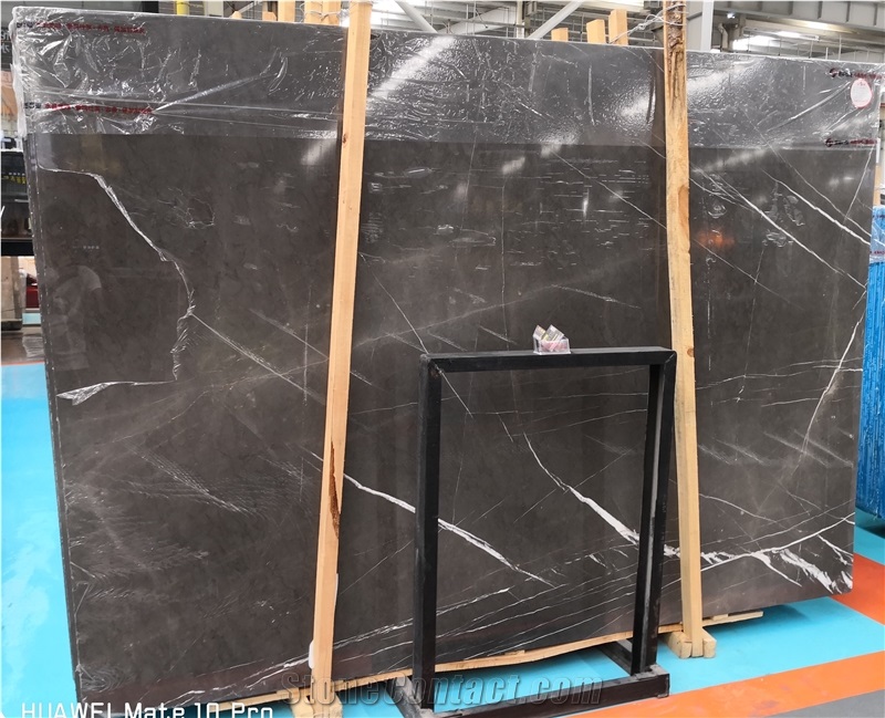 Iran Bulgarian Gray Pietra Marble Slab Tile Floor Wall